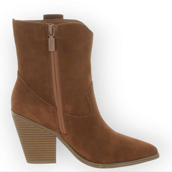 Aqua College Cognac Pointed Toe Winder Leather Boots Size 11 NWB - Picture 2 of 10